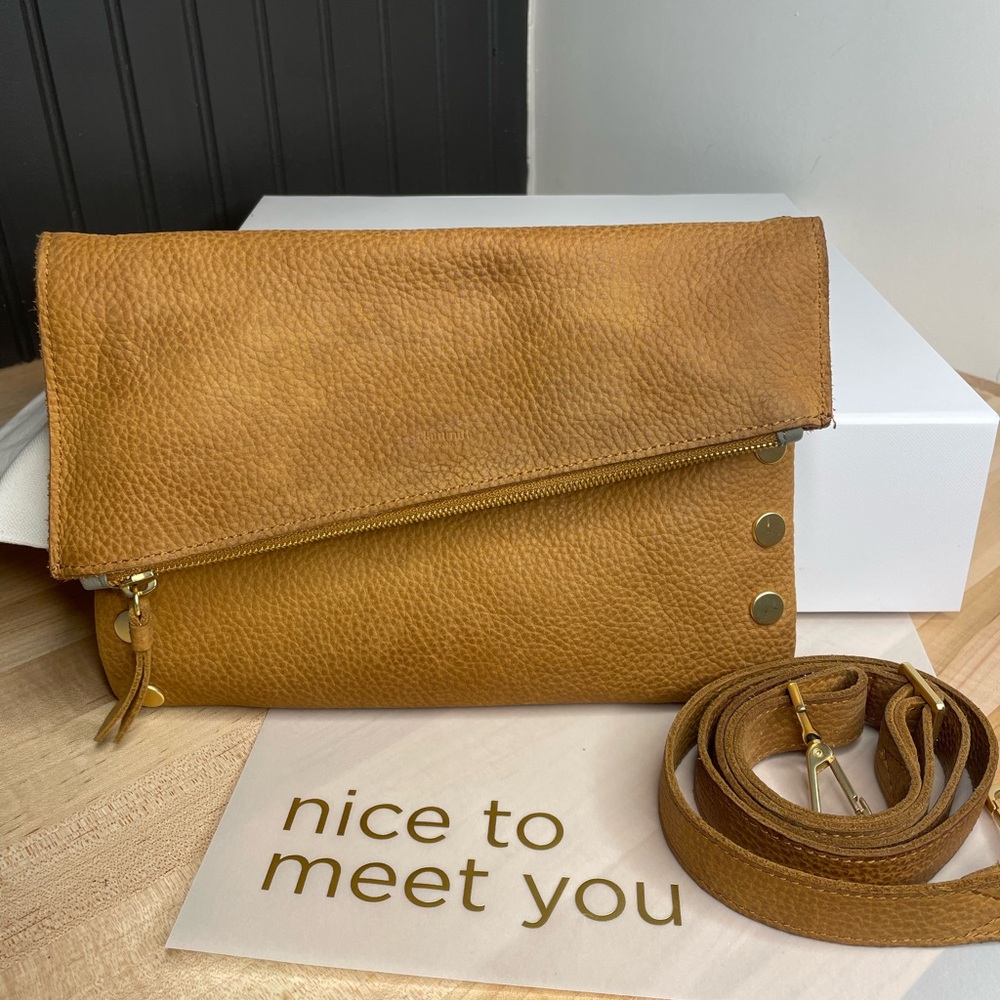 Hammitt Fold-Over Crossbody in Sage and Tan - Picture 3 of 11